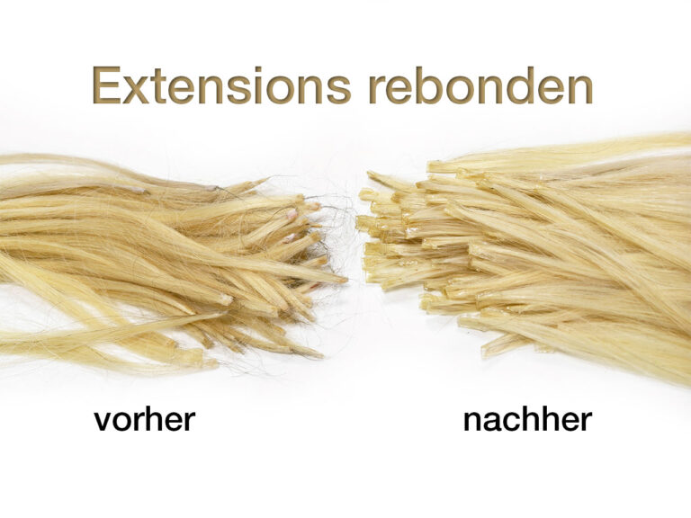 Extensoins rebonden vorher nachher blond